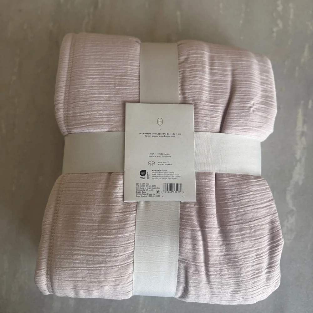 NWT Threshold Pink Throw Blanket